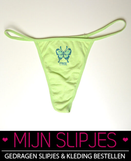 Groene String met Vlinder