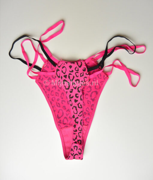 Sexy Luipaard String Roze - Afbeelding 2