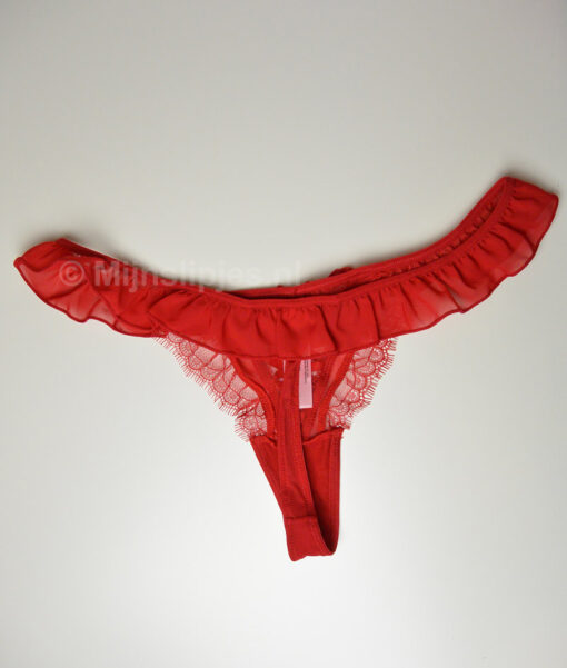 Leuke Rode String met Veters - Afbeelding 2