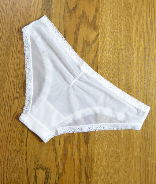 Gedragen doorschijnende slip wit - Afbeelding 3