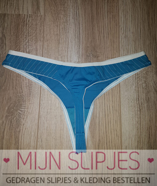 Blauwe merkstring met knoopjes - Afbeelding 4