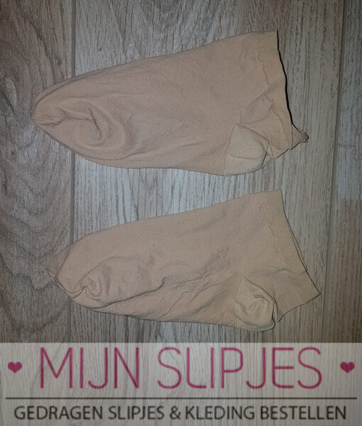 Gedragen Dunne Sportsokken (wit en huidkleur) - Afbeelding 2