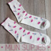 Erg leuke sokken met kuslipjes en lipstick