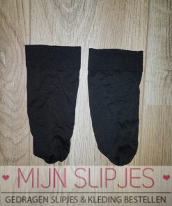 Gedragen pantysokjes in 60 denier zwart