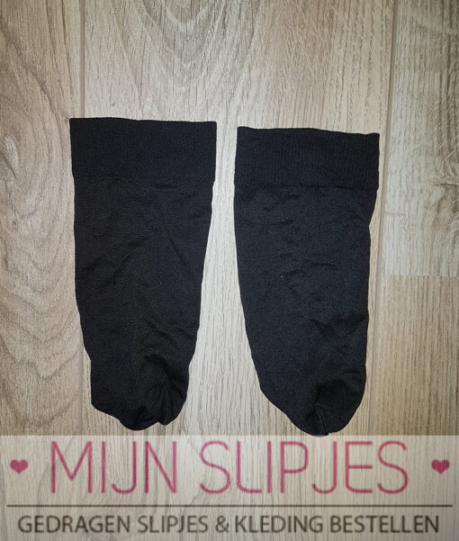 Gedragen pantysokjes in 60 denier zwart