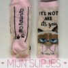 Gedragen sneakersokjes grumpy cat