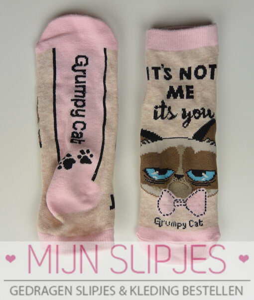 Gedragen sneakersokjes grumpy cat