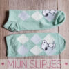 Groene Snoopy sneakersokjes