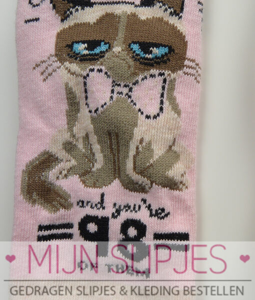 Sneakersokjes grumpy cat - Afbeelding 2