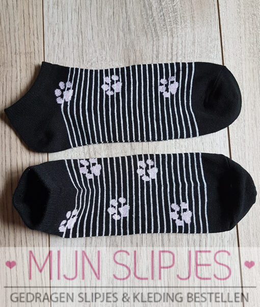 Sneakersokjes met kattenpootjes