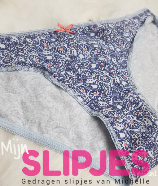 Blauw gedragen slipje met leuke print - Afbeelding 2