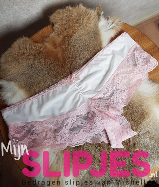 Wit met roze kanten hipster
